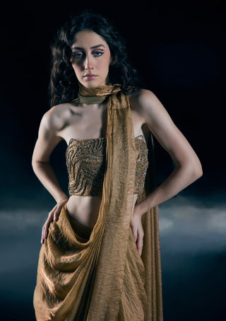 Helia pre-draped sari set