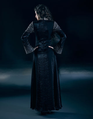 Hecate eclipse black snake-embellished gown