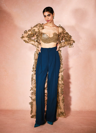 Golden horizon shrug with pant set