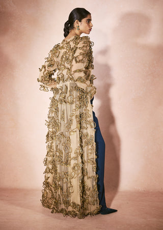 Golden horizon shrug with pant set