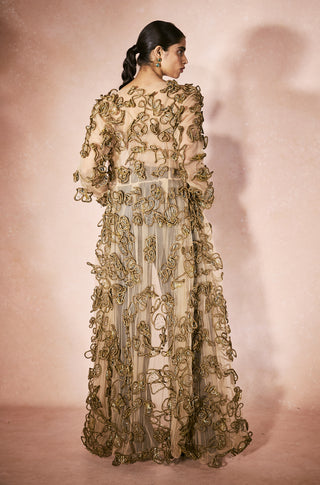 Golden horizon shrug with pant set