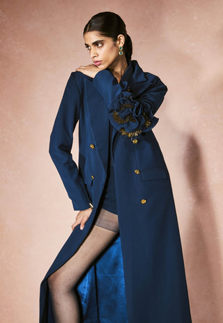 Midnight blue trench set