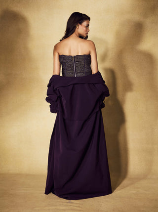 Eclipse plum trench coat and pants