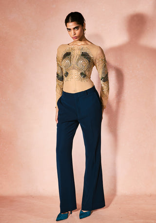 Midnight shimmer bodysuit with pants