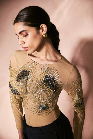 Midnight shimmer bodysuit with pants