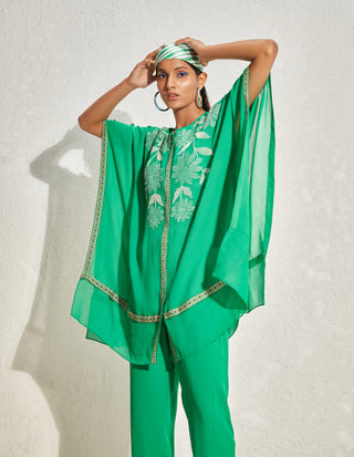 Namrata Joshipura-Kelly Green Kaftan And Pants-INDIASPOPUP.COM