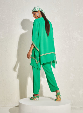 Namrata Joshipura-Kelly Green Kaftan And Pants-INDIASPOPUP.COM