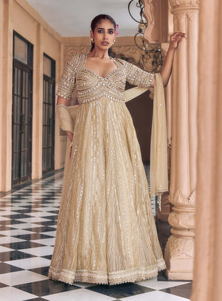 Golden noor kamalutsav anarkali