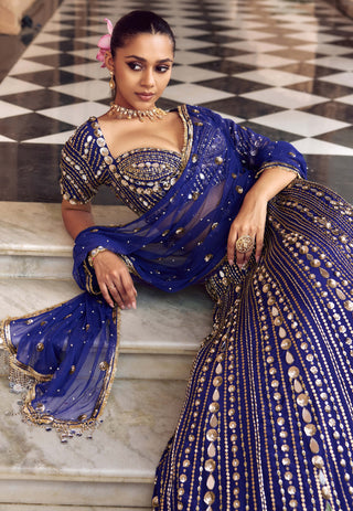 Purple mayurika lehenga set