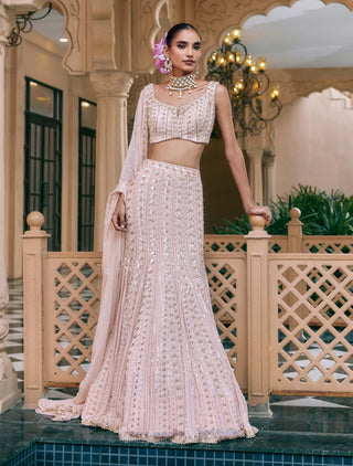 Pink gul kamalutsav lehenga set