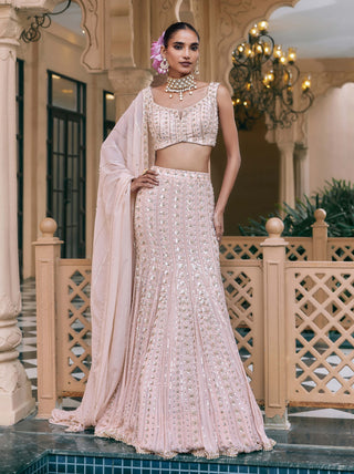 Pink gul kamalutsav lehenga set