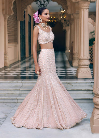 Pink gul kamalutsav lehenga set