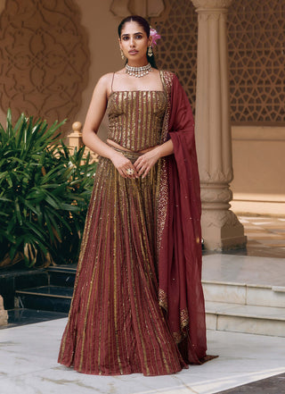 Coffee padma tejas lehenga set