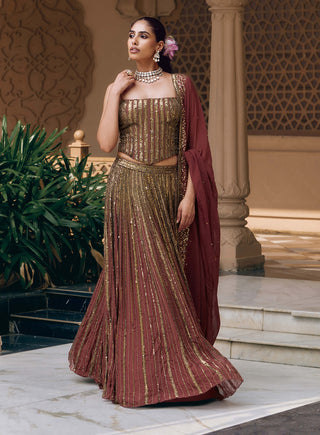 Coffee padma tejas lehenga set