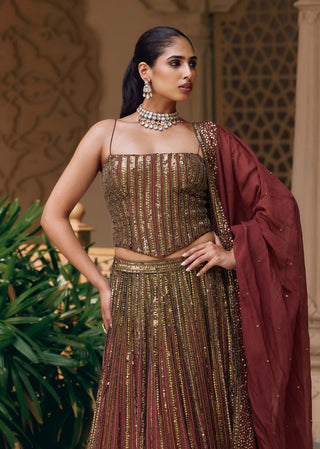 Coffee padma tejas lehenga set