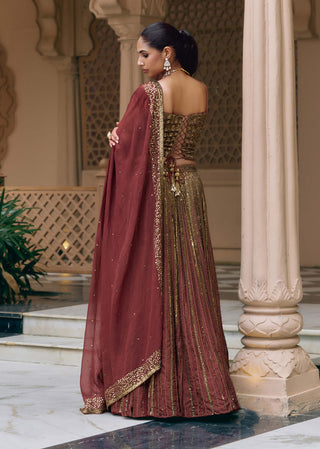 Coffee padma tejas lehenga set