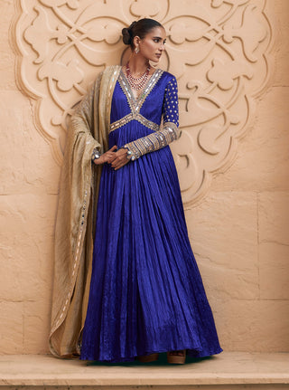 Purple neelambara anarkali with dupatta