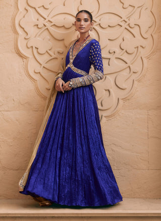 Purple neelambara anarkali with dupatta