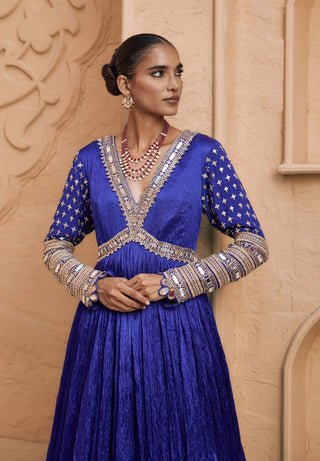 Purple neelambara anarkali with dupatta
