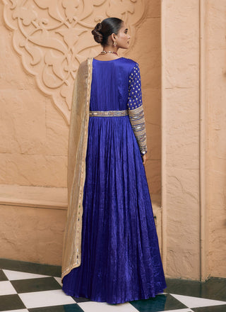 Purple neelambara anarkali with dupatta