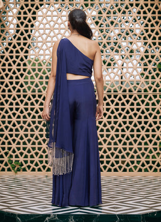 Blue neel dhara sharara set