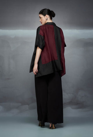 Black brown rothko poncho shirt