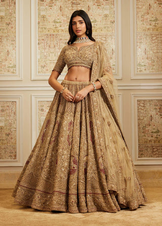 Nazeera gold lehenga set