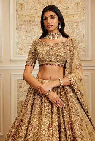Nazeera gold lehenga set