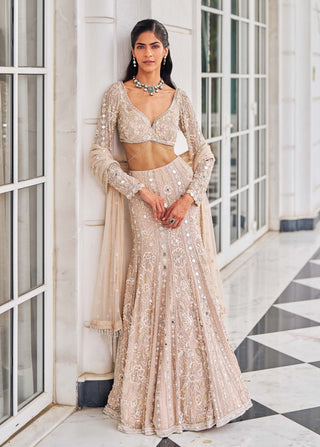 Harsh o ullas pink lehenga set