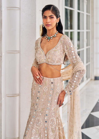 Harsh o ullas pink lehenga set