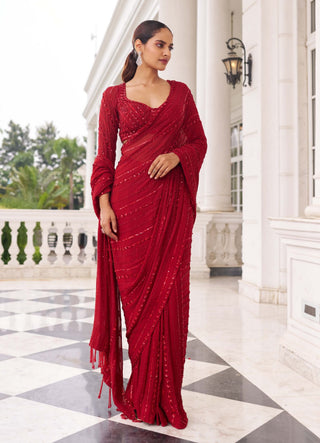 Khushi e laal sari with blouse