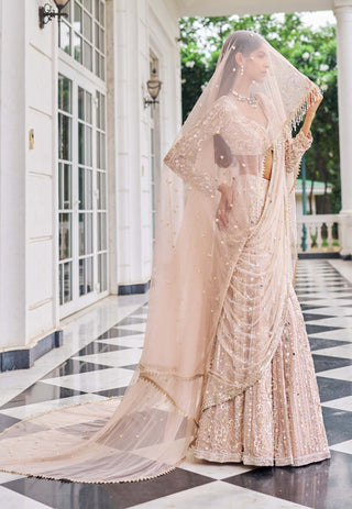 Harsh o ullas pink lehenga set