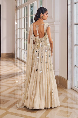 Ullas champagne anarkali with dupatta