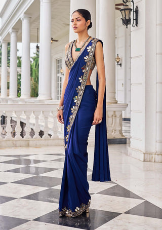 Harsh e ullas purple sari with blouse