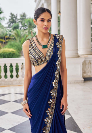 Harsh e ullas purple sari with blouse