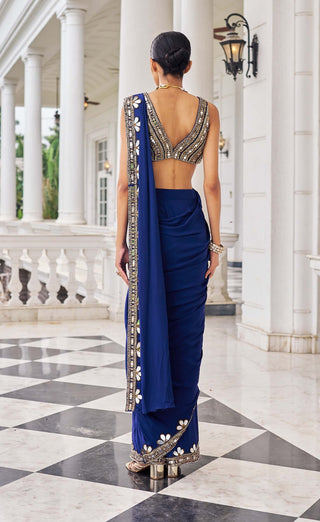 Harsh e ullas purple sari with blouse