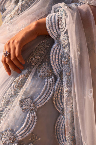 Powder blue sari and blouse