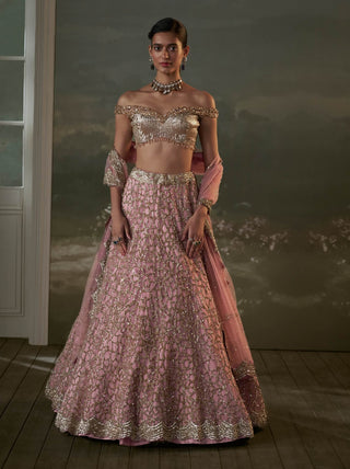 Old rose lehenga choli set