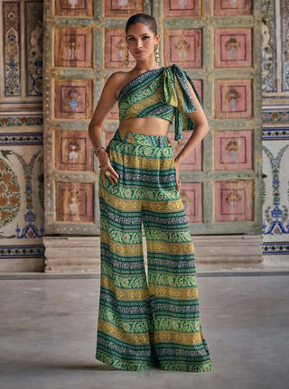 Dalia green crop top and sharara