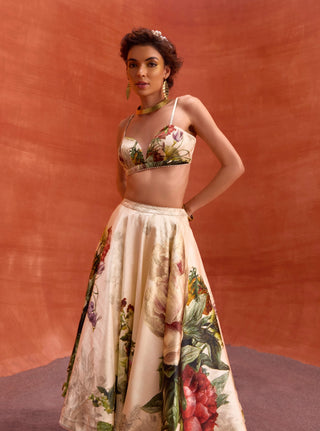 Melinda floral skirt and shirt set