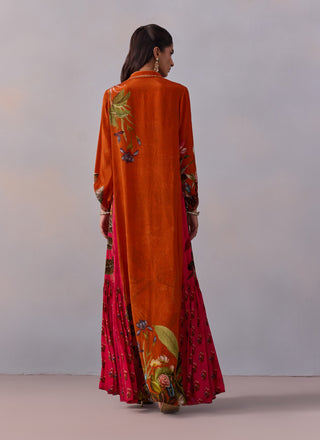 Elira Sunset Orange Tunic by Kalista available on Indiaspopup.com