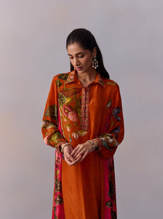 Elira Sunset Orange Tunic by Kalista available on Indiaspopup.com