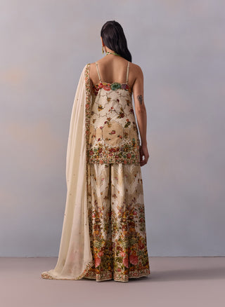 Rabia Ivory Sharara Set by Kalista available on Indiaspopup.com