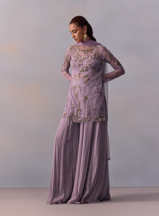 Fidah Lilac Sharara Set by Kalista available on Indiaspopup.com