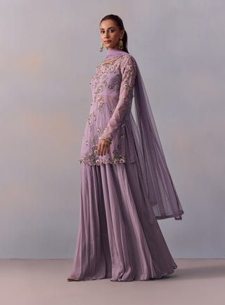 Fidah Lilac Sharara Set by Kalista available on Indiaspopup.com