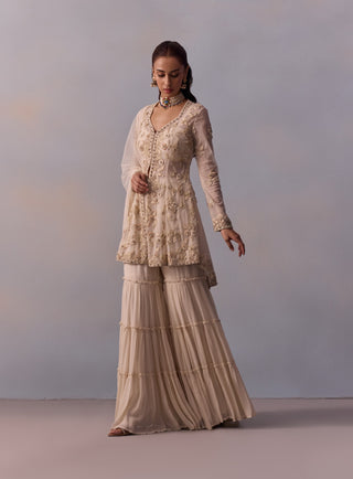 Mariam off-white sharara set