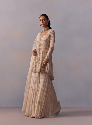 Mariam off-white sharara set