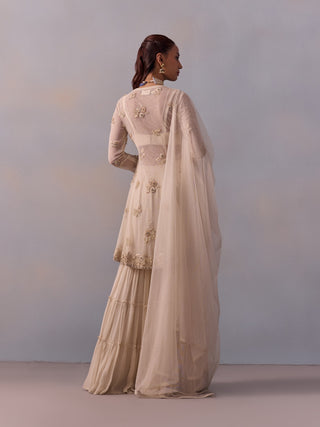 Mariam off-white sharara set