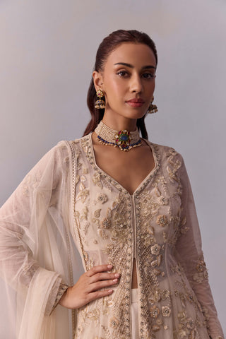 Mariam Off-White Sharara Set by Kalista available on Indiaspopup.com