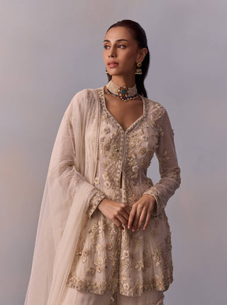 Mariam off-white sharara set